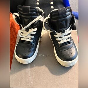 Rick Owens Black and White Kids Sneakers